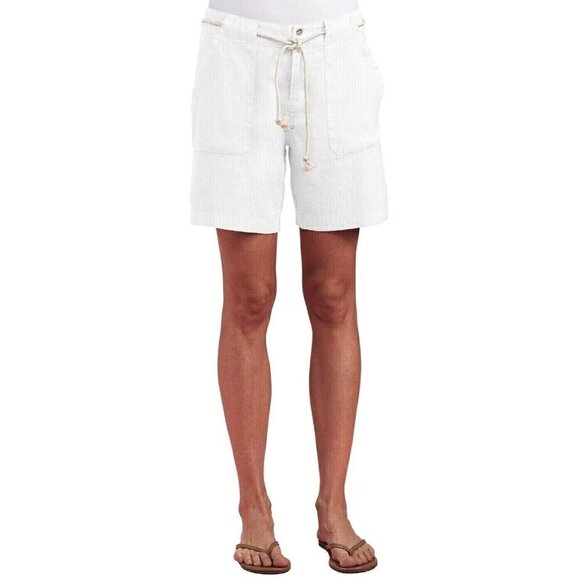 Fresh Produce Del Mar Linen Shorts White Size L NWT L Bermuda Womens MSRP $65 - Picture 2 of 15